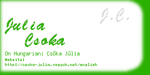 julia csoka business card