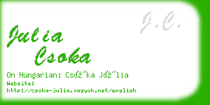 julia csoka business card